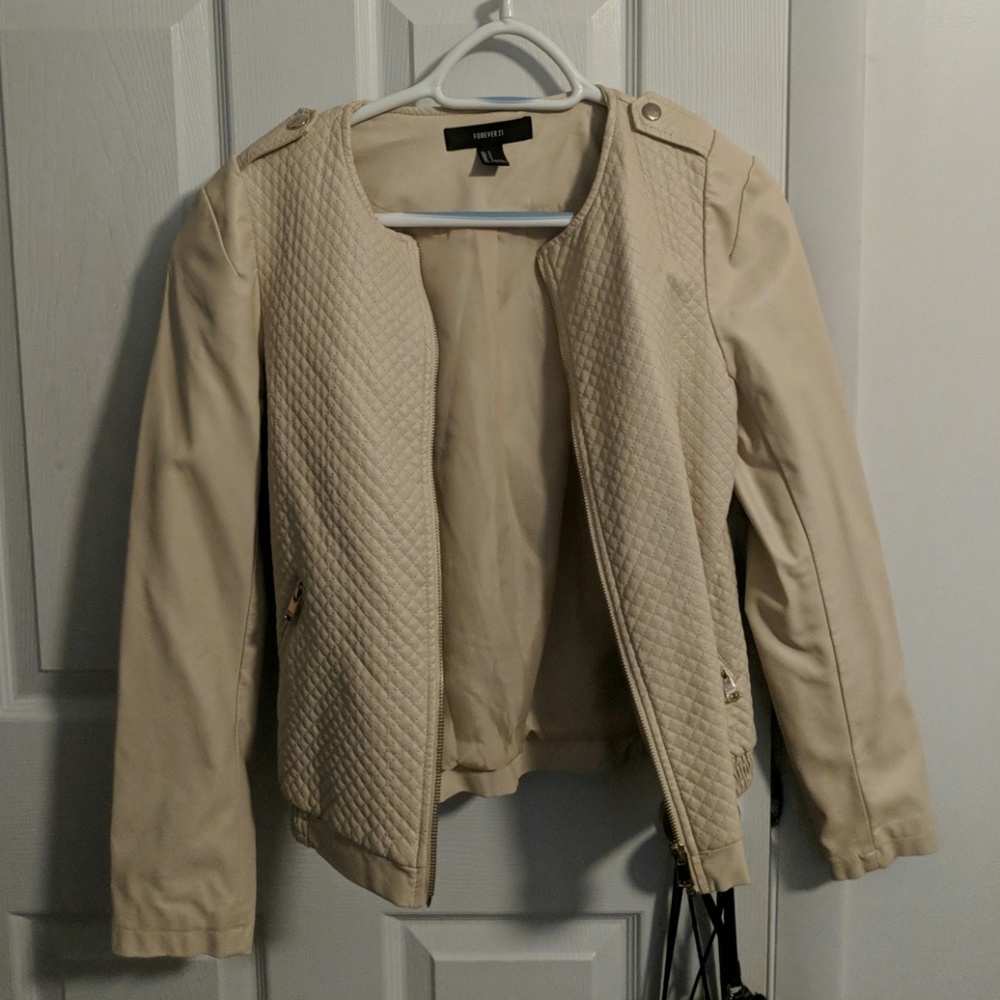 Leather moto jacket